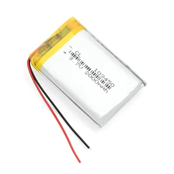 1/2/4 wysoka pojemność 103450 3.7 V litowo-polimerowa 2000 mah Li-po Li-polymer MP5 GPS Bluetooth głośnik komórki Słoneczna lampa