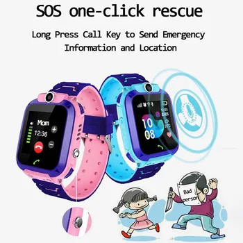 1.44 Inch Children Activity Tracker Smart Watch Kids LBS For Bit Gift Style Q12 Color LCD Screen Display Wodoodporny Smart Watch