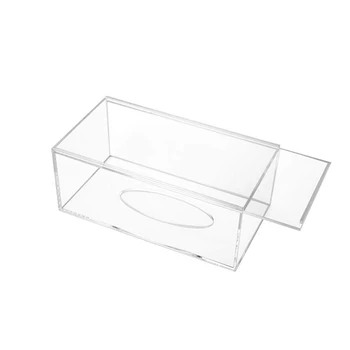 1 Facial Tissue Box sprzęt akrylowa przezroczysta tkanina serwetka skrzynia pojemnik organizer do samochodu
