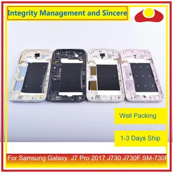 10 szt./lot dla Samsung Galaxy J7 Pro 2017 J730 J730F SM-730F obudowa Батарейная ościeżnica tylna pokrywa obudowa podwozia Shell