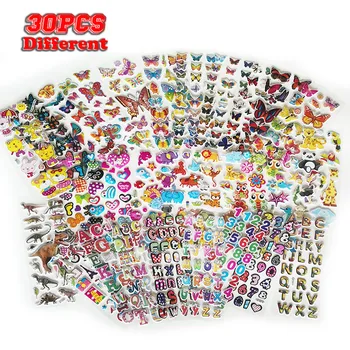 1000+ Typ 30 arkuszy dzieci naklejki 3D pulchne duże naklejki dla dziewczynki chłopiec PREZENT NA URODZINY scrapbooking Zwierzęta Ryba serca