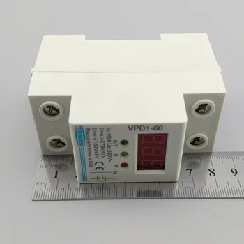 100A 220V automatyczne ponowne łączenie ochrona przeciwprzepięciowa i obniżenia napięcia przekaźnik zabezpieczający z woltomierzem monitor napięcia