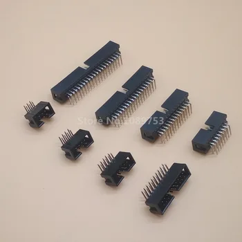 100pcs 2.54 mm DC3 6/8/10/14/16/20/26/30/34/40/50 Pin 2x3/4/5/7/13Pin prostokątny męski osłona PCB IDC Socket Box Header JTAG