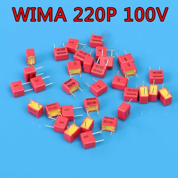 10szt WIMA 220pF 100V FKP2 221/n22/220p niemiecki HiFi audio gorączka kondensator sprzęgło kondensator Darmowa wysyłka