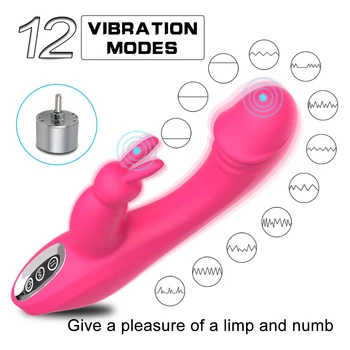 12 Szybki Królik Dildo Wibrator Dla Kobiet Seks Zabawki Masaż Łechtaczki G Spot Stymulator Damska Masturbacja Dorośli Seks Produkty