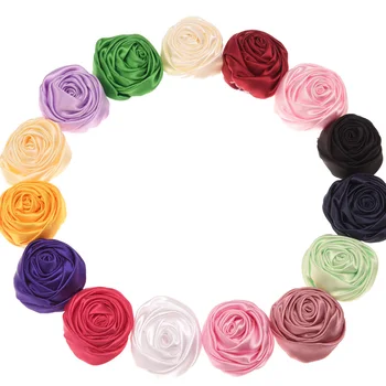 120шт dekoracje do domu kwiat uroczy 5 cm pączek róży kwiat składany nad kolorami modne akcesoria do włosów spinki do włosów