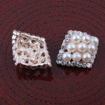 120шт vintage, metalowe, ozdobne guziki ręcznie+Kryształowej perły rzemieślnicze zestaw kosmetyków Flatback rhinestone przycisku na akcesoria do włosów