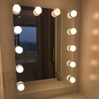 12V makijaż LED lampa kinkiet 10 lamp zestaw toaletka bezstopniową Ściemniania próżność lustro światło okrągła głowica interfejs