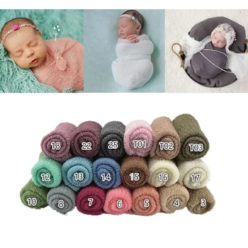 140x30 cm noworodek okłady stretch knit pieluchy dla niemowląt zdjęć Koc dla dzieci zdjęcia akcesoria
