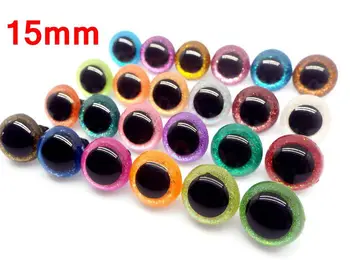 15 mm lalka akcesoria zabawki pluszowe oczy plastikowe ochronne oczy będą pochodzić z 10 różnych kolorach są podkładki