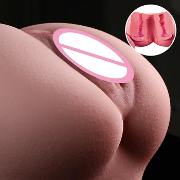 18+ męski realistyczny masturbator Pussy prawdziwa Cipka anal duży tyłek podwójny kanał zabawki erotyczne dla mężczyzn Kieszonkowy Cipki seks lalka duża zabawka