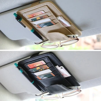 1x samochodowy daszek torba do przechowywania kart uchwyt punktów klip do Toyota Corolla RAV4 Camry Prado Avensis Yaris Hilux Prius Cruiser