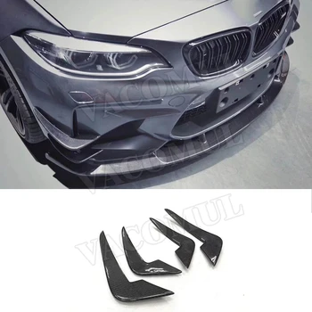 2 serii z włókna węglowego przedni zderzak boczne wysp kanaryjskich płetwy klapy listwy do BMW F87 M2 2016 2017 2018 stylizacja samochodu