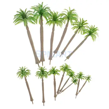 20 szt. Zielony mini kokosowe drzewo modelu krajobraz krajobraz układ 1/250
