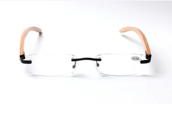 2018 Mężczyźni Kobiety Ręcznie Robione Drewniane Okulary Do Czytania Bez Oprawy Oprawa Bambusowe Okulary Do Czytania Dioptrii +1.00,+1.50,+2.00,+2.50,+3.00,+3.50