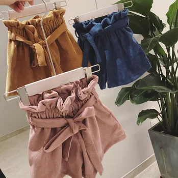 2018 Wiosna dziewczyny cukierki kolorowe krótkie spodenki dla dzieci dzieci dla Dzieci spodnie z muszka dzieci bud spodnie maluch dziewczyna odzież
