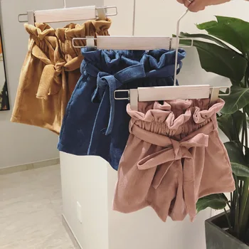 2018 Wiosna dziewczyny cukierki kolorowe krótkie spodenki dla dzieci dzieci dla Dzieci spodnie z muszka dzieci bud spodnie maluch dziewczyna odzież