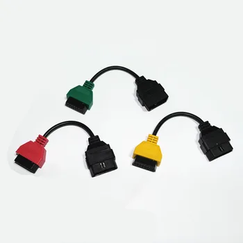 2019 For Fi-at Ecu Scan Adapter Złącze 16pin OBD2 OBD Cable Adatper for F-i--at Three Colors (3 szt./ kpl.)