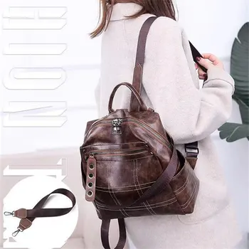 2019 moda damska plecak wysokiej jakości skórzany plecak młodzieżowy dziewczyna szkoła damska torba Bagpack mochila