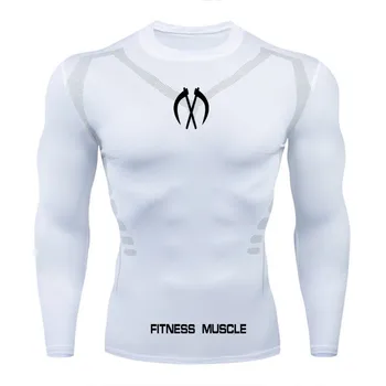 2020 GYM Sport Running Men T shirt Fitness Slim High Elasticity Oddychającym Quick Dry Bodybuilding Tight Mens Tshirt Men Tee Tops