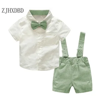 2020 letni jednolity strój formalny strój dziecięcy koszulka z krótkim rękawem, z regulowanym paskiem spodenki spodnie z dwóch części, odzież Dziecięca