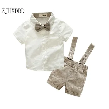 2020 letni jednolity strój formalny strój dziecięcy koszulka z krótkim rękawem, z regulowanym paskiem spodenki spodnie z dwóch części, odzież Dziecięca