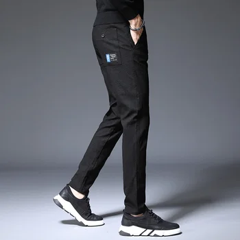 2020 markowe spodnie męskie spodnie Męskie sportowe spodnie dla mężczyzn, na co dzień prosta, bawełniana odzież Męska utwór джоггеры spodnie Męskie 33 34 36 38