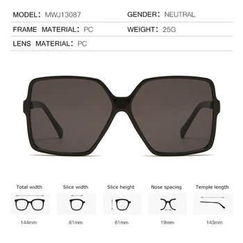 2020 moda Oversize gradient okulary Kobiety różowy płaski dach okulary kobiety/mężczyźni marka projektant retro Gogle UV400 De Sol