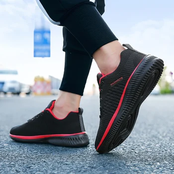 2020 modne wygodne kapcie oddychające casual buty do biegania lekka letnia obuwie Męskie sznurowane netto buty do butów Xiaomi