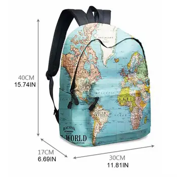 2020 nowy 2szt mapa świata drukowanie plecak notebook backpack księgarnia worek z pojemnikiem zestaw podróżny plecak student plecak