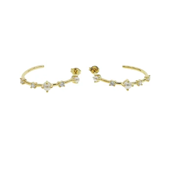 2020 nowy przyjazd naturalne słodkowodne perły kolczyki pręta dla kobiet złoty kolor ucho biżuteria prezent