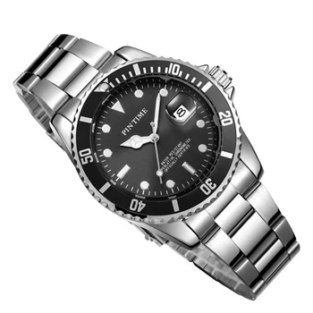 2020 PINTIME zegarki męskie Stalowe zegarki biznes luksusowe mężczyzna zegarka Mężczyzna wodoodporny zegarek kwarcowy z datą zegarek zegarek Reloj Hombre