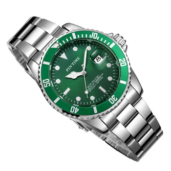 2020 PINTIME zegarki męskie Stalowe zegarki biznes luksusowe mężczyzna zegarka Mężczyzna wodoodporny zegarek kwarcowy z datą zegarek zegarek Reloj Hombre