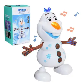 2021 Nowy rok Tańczący bałwan Olaf muzyczna zabawka z łagodną muzyką może machać rękami z 5 muzycznymi dziećmi Urodziny prezent na boże Narodzenie