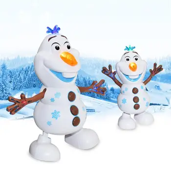 2021 Nowy rok Tańczący bałwan Olaf muzyczna zabawka z łagodną muzyką może machać rękami z 5 muzycznymi dziećmi Urodziny prezent na boże Narodzenie