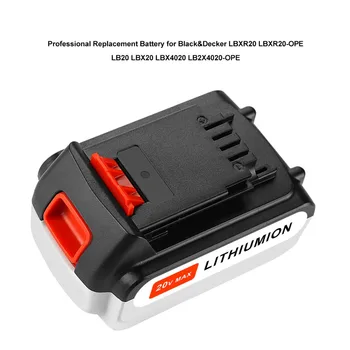 20V 6.0 Ah akumulator litowo-jonowy do Black & Decker LBXR20 LB20 LBX20 ASL186K BDCDMT120 CHH2220 LLP120 LST120