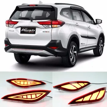 2szt wielofunkcyjny led reflektor lampa przeciwmgłowa tylny zderzak światło stop-sygnał dla Toyota Rush 2018 2019
