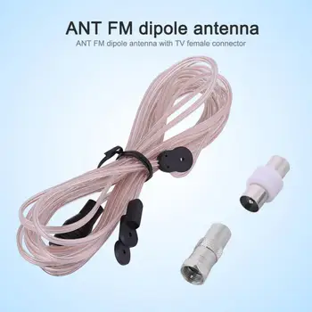 3,2 m FM antena dipolowa Radio domu kryty FM odbiornik antenna TV гнездовым złącze antena