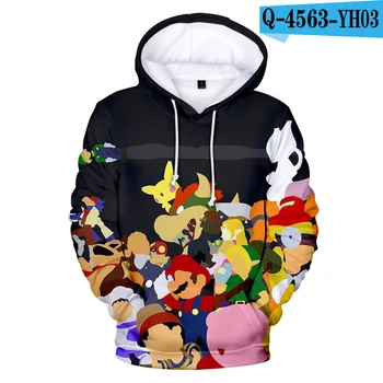 3-20Y 2020 New Boys Hooded Sweatshirt Super Smash Bros 3D z Kapturem Dzieci Hoodies dziewczyny casual shirt dzieci Флисовое płaszcze swetry