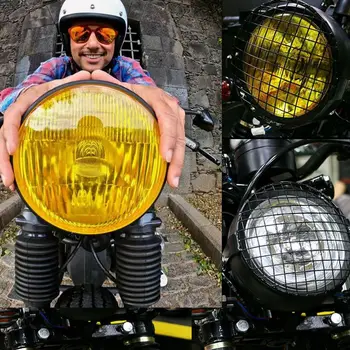 35 W motocykl reflektory led uniwersalny motocykl retro reflektory DC 12 v skuter przez cały reflektor silnik rocznika przednie światła lampy