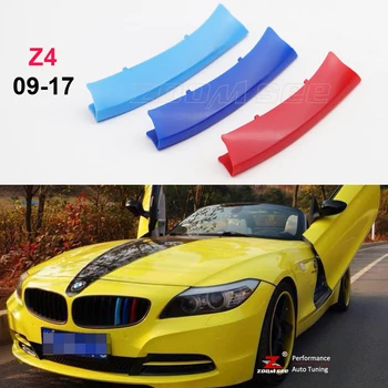 3D M kolor przedni grill listwy grill pasek pokrywa motorsport naklejki dla 2009-2017 BMW Z4 E89