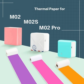 3szt kolorowa woda termalna naklejki papier M02/M02 Pro/M02S mini-drukarka, czarny symbol na fioletowym/różowy/pomarańczowy