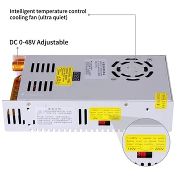 480 Watt zasilacz AC 110 / 220v DC 0-24 w/0-36 w/0-48 w regulowane napięcie cyfrowy wyświetlacz SMPS do taśmy led