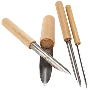 4pcs Semi Round Hole Cutters Pottery Clay Ceramic DIY Tools For Drilling & Sculpture WXV Sale