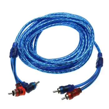 5 m Miedziany kabel audio RCA wtyk Аудиокур liniowy wzmacniacz Pleciony kabel do samochodowego systemu audio, kino domowe, Stereo Hi-Fi system