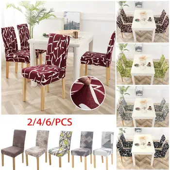 50 geometrycznych pokrowców na krzesła elastan elastyczny stretch dekoracja krzesła jadalnia poduszka siedzenia anty-brudne pranie