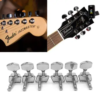 6 szt. gitara akustyczna głowicy maszyny uchwyty ludowe drewniane gitary struny tuning kołki tuner (3 lewicowych + 3 prawych)