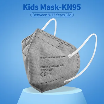 60шт FFP2 Mascarillas KN95 Kids Mask 5 warstw maska do twarzy KN95 dla dziewczyn, chłopców, maski ochronne, maski na twarz KN95 dla dzieci maski