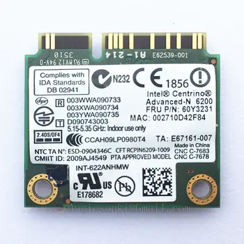 6200AGN DUAL BAND 2.4/5Ghz WiFi CARD 60Y3231/ 572509-001 dla Lenovo Thinkpad X200 X200S X201 X201i X201s X201 T400 T500 W500 HP