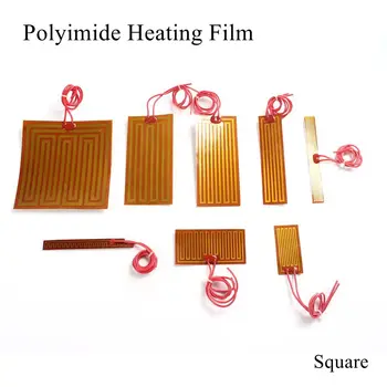 70x35mm 24V 15W PI Heating Film Plate Polyimide Electric Gorący Panel Pad Mat Electrotherma elastyczna samoprzylepna folia oleju podgrzewacz